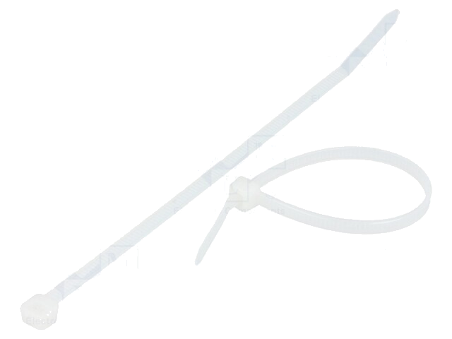 Kabelbinder; L: 140mm; W: 3,6mm; polyamide; 180N; natuurlijk Kabelbinder; L: 140mm; W: 3,6mm; polyamide; 180N; natuurlijk
